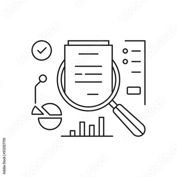 Fototapeta insight or assesment icon like kpi metric