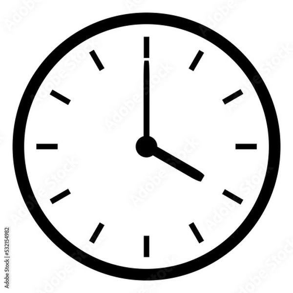 Fototapeta Uhr Icon zeigt 4 oder 16 Uhr - Anzeige von Uhrzeit, Beginn oder Weckzeit
