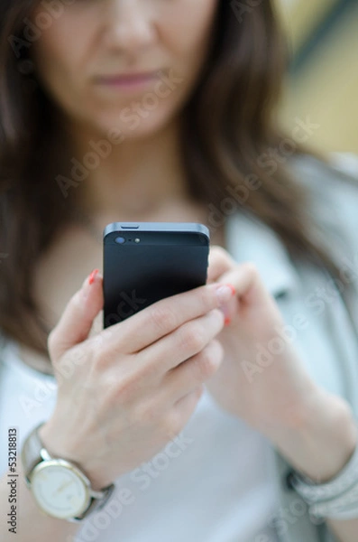 Obraz send message from smartphone