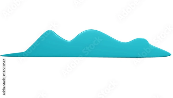 Fototapeta cloud 3d render shape cloudy blue sky