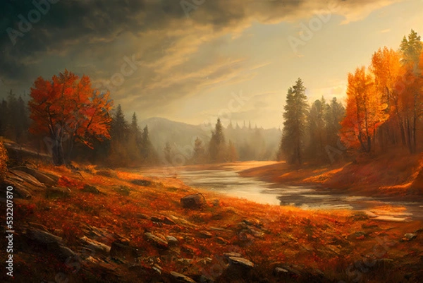 Obraz Beautiful autumn landscape