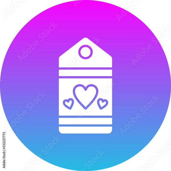 Fototapeta Label Gradient Circle Glyph Inverted Icon