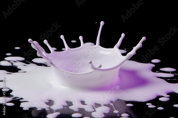 Obraz Drop of white paint on Black background