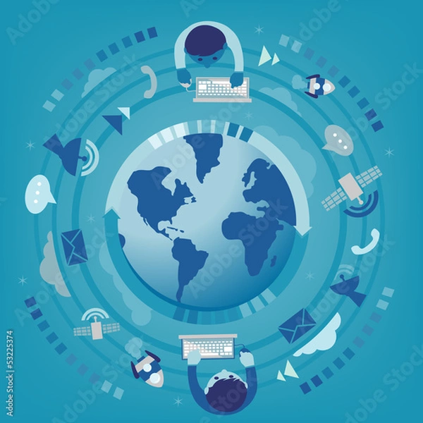 Fototapeta global communication