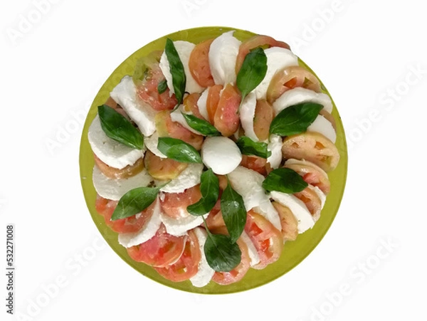 Obraz caprese mozzarella pomodoro basilico ricetta