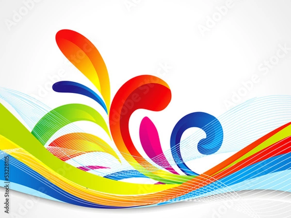 Obraz abstract colorful wave background