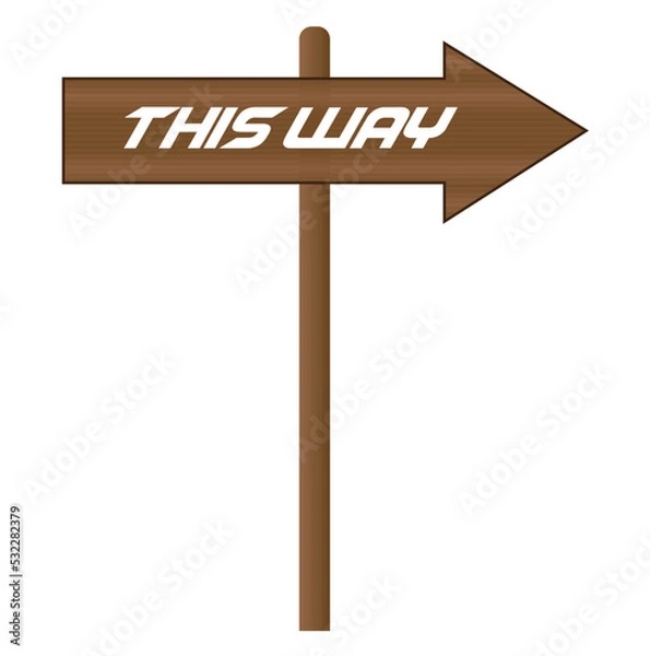 Obraz Correct direction shows name board