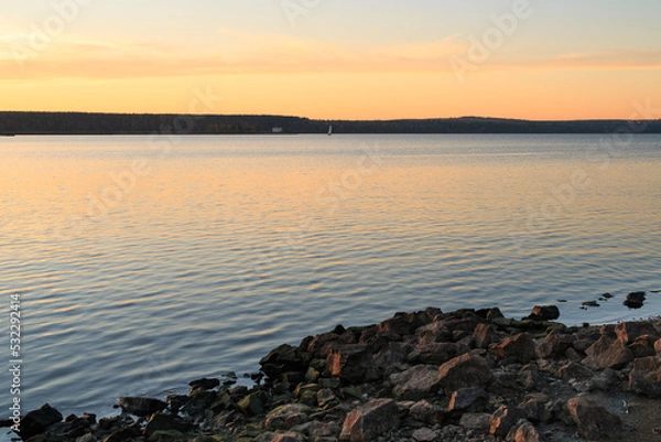 Obraz sunset on the river