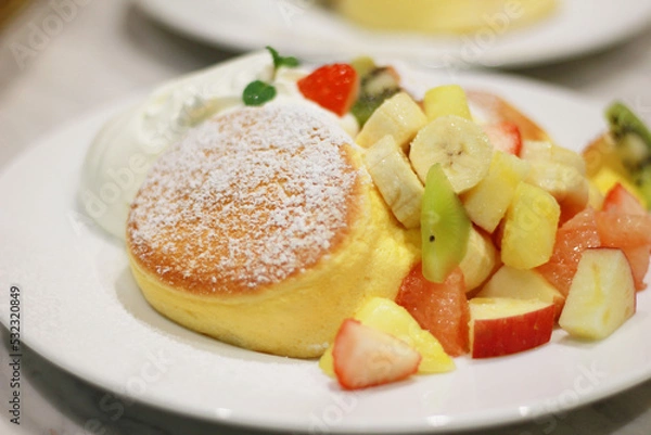 Obraz フルーツとパンケーキ