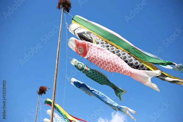 Obraz 青空とこいのぼり