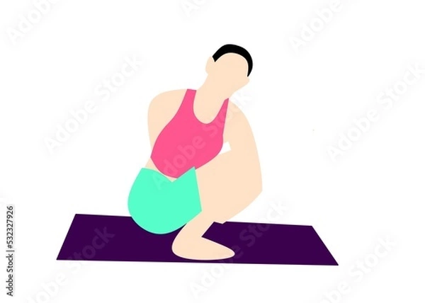 Obraz woman doing yoga exercise
