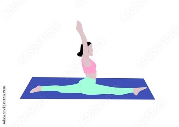 Obraz woman doing yoga exercise