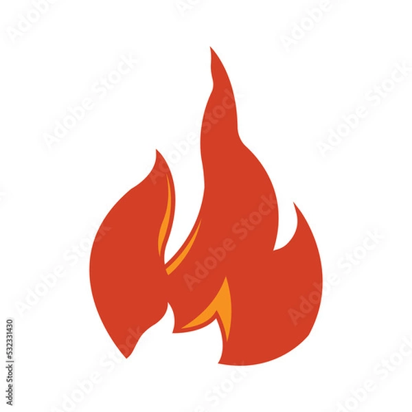 Obraz Fire icon illustration. illustration flat icon style. Simple design editable