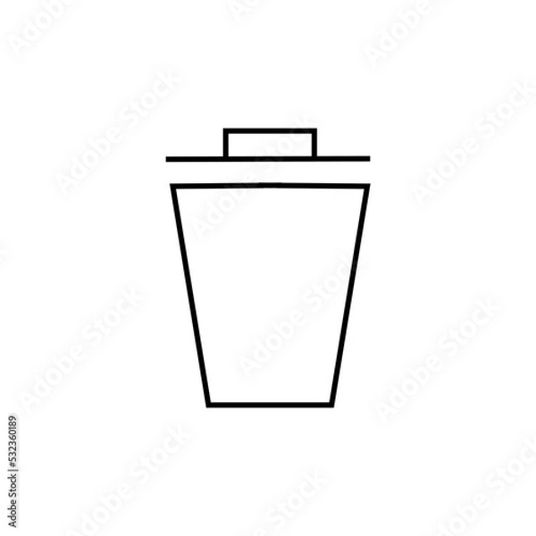 Fototapeta Graphic flat trash icon for your  design and website