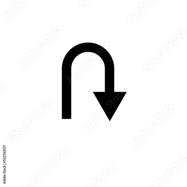 Fototapeta Graphic flat turn around icon for your design and website