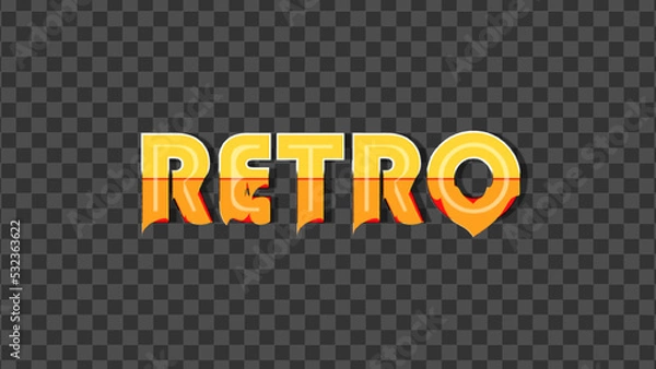 Obraz Retro style text effect editable