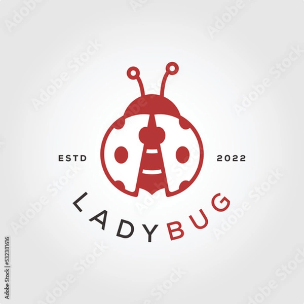 Fototapeta Ladybug logo vector. Insect design.