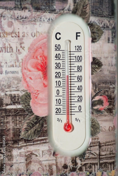 Obraz thermometer for temperature control on decorated tile