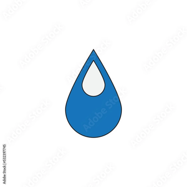 Obraz water drop icon logo vector design