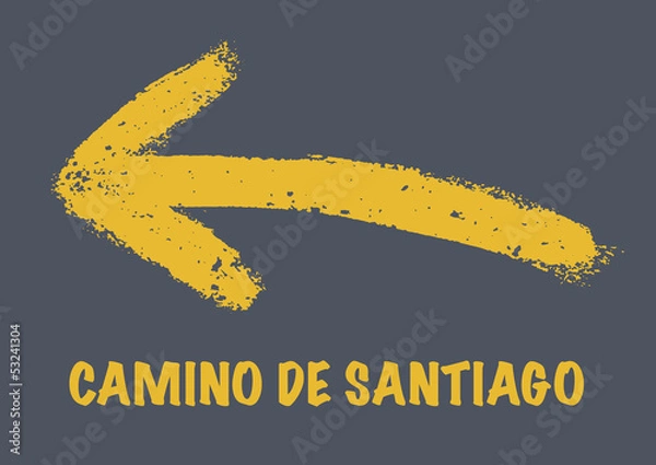 Obraz Way of Saint James arrow