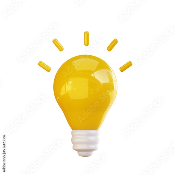 Fototapeta 3D lamp illustration isolated