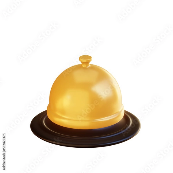 Fototapeta Reception Bell 3D icon