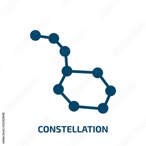 Fototapeta constellation icon from astronomy collection. Filled constellation, planet, astrology glyph icons isolated on white background. Black vector constellation sign, symbol for web design and mobile apps