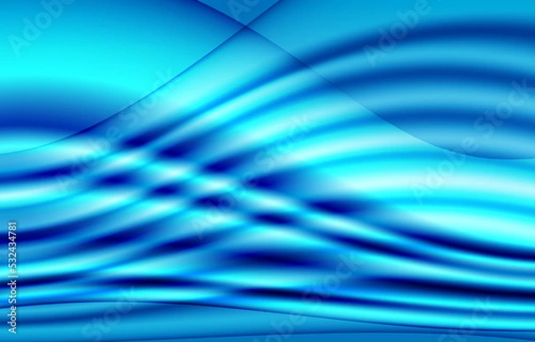 Fototapeta blue and white smooth wave abstract background