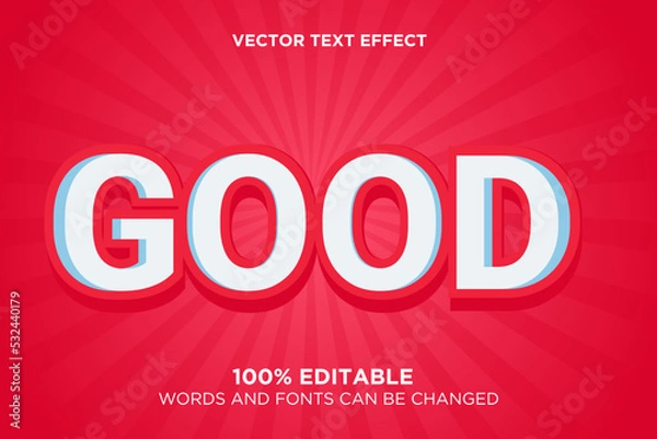 Fototapeta Creative 3d editable text effect good