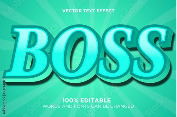 Fototapeta Creative 3d Editable text effect