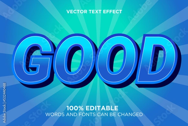 Fototapeta Editable text effect good design 