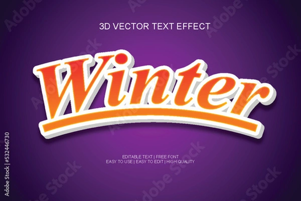 Fototapeta Editable vector text effect design