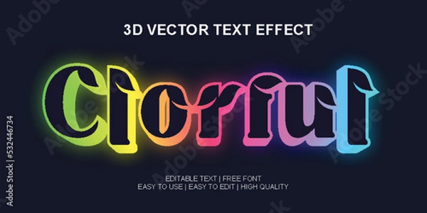 Fototapeta Editable vector text effect design