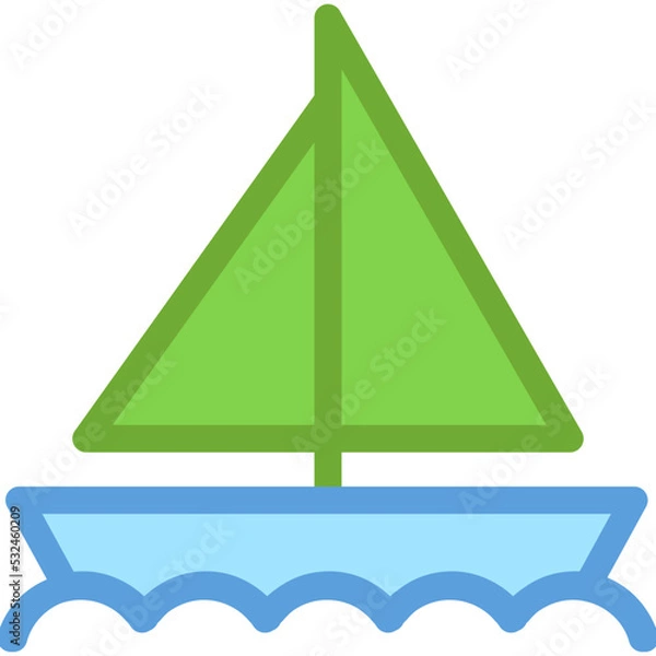 Obraz Sailboat Vector Icon