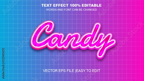 Obraz Candy text effect editable template