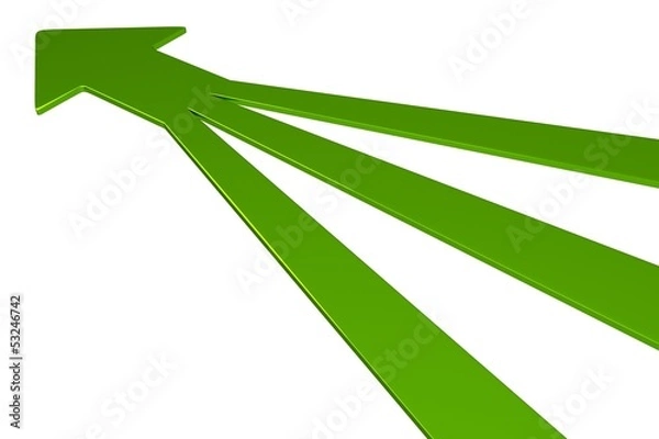 Obraz 3D Arrows - 3 in 1 - Green