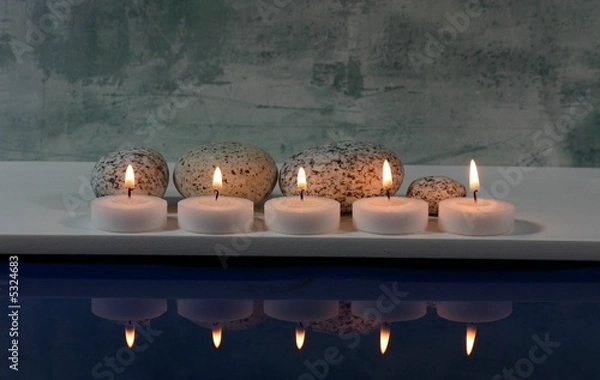 Obraz Kerzen und Steine