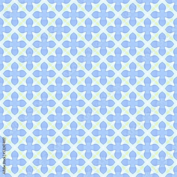 Fototapeta seamless pattern with circles. decoration wallpaper blue background 