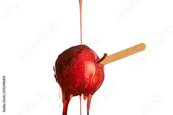 Obraz Maçã do amor sendo caramelizada