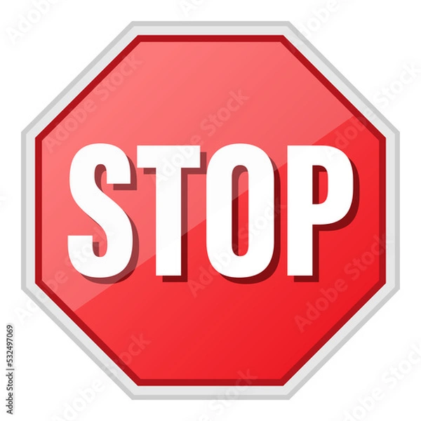 Obraz Stop sign icon transparent background