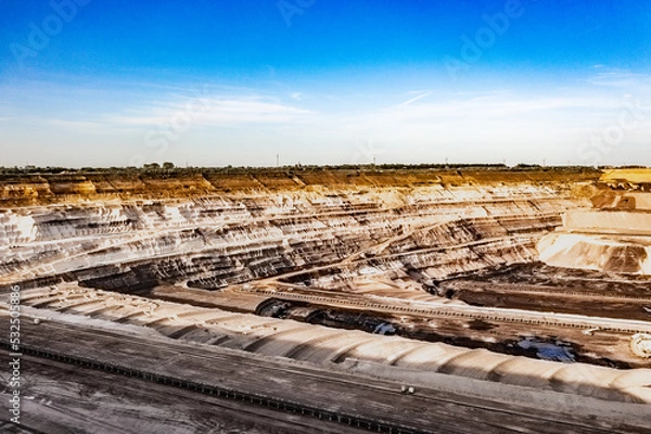 Obraz Tagebau, Gartzweiler, Leuna, Braunkohletagebau