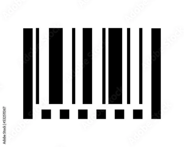 Obraz Vector illustration black barcode.
