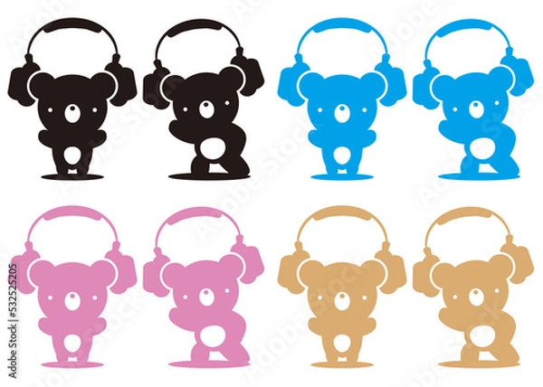Fototapeta Bear_Headphones