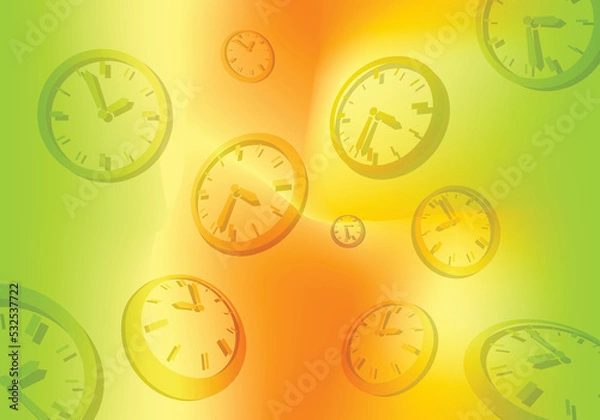 Fototapeta time is money with watchand colorful gradient background