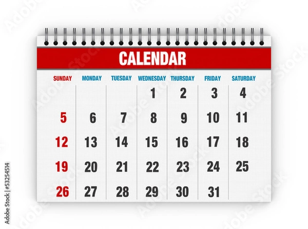 Obraz Blank calendar