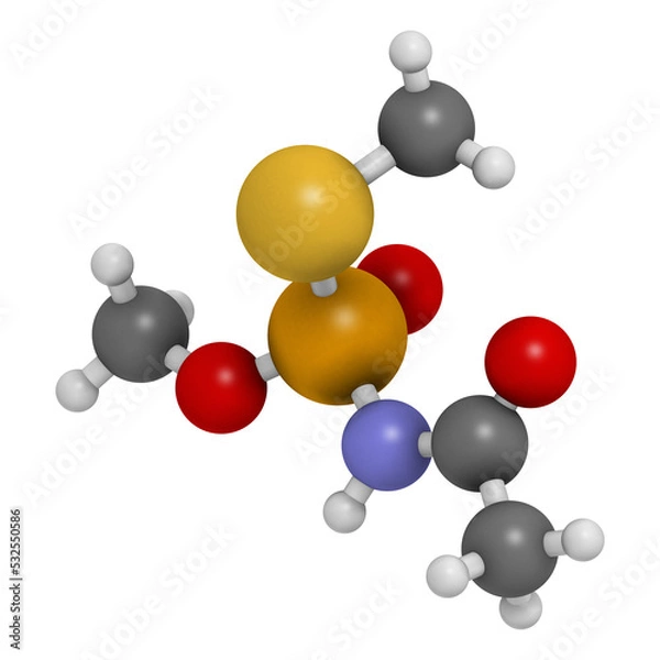 Fototapeta Acephate insecticide molecule, 3D rendering.