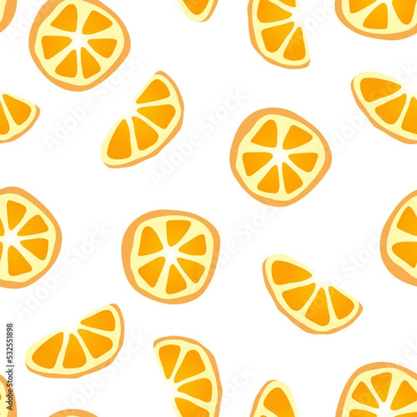 Obraz Cute cartoon citrus seamless pattern