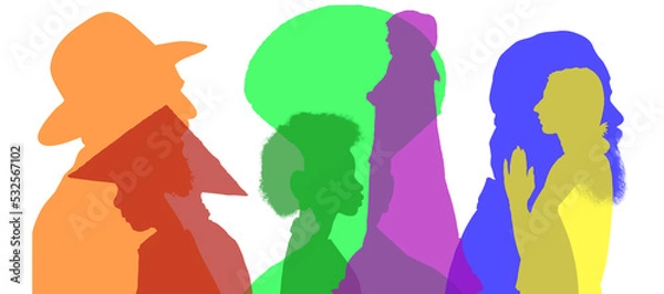 Fototapeta Diversity in workplace or in a society.