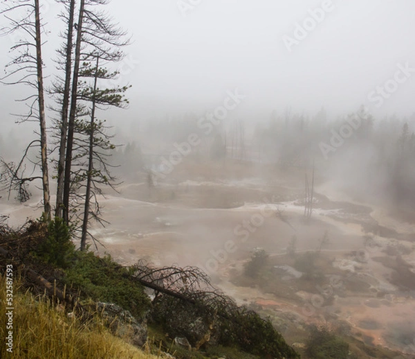 Fototapeta fog in the mountains