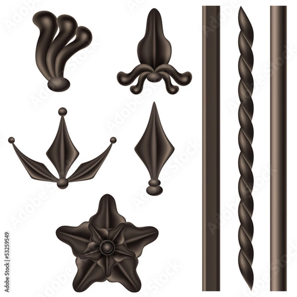 Obraz Wrought iron element set